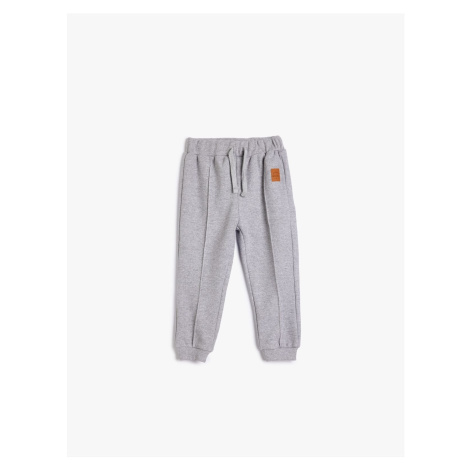 Koton Jogger Sweatpants with Tied Waist Applique Detail