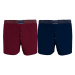 Pánske boxerky 2 pack UM0UM02188 - 0SD - Modrá, bordo - Tommy Hilfiger modro-červená