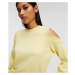 Mikina Karl Lagerfeld Logo Feminine Sweatshirt Elfin Yellow