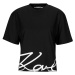 Karl Lagerfeld  KARL SIGNATURE HEM T-SHIRT  Tričká s krátkym rukávom Čierna