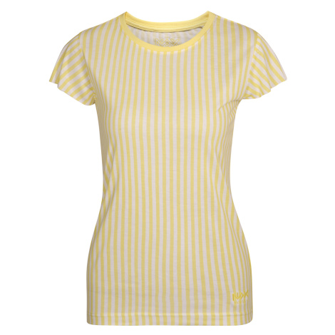 Žlté dámske pruhované tričko NAX HUDERA
