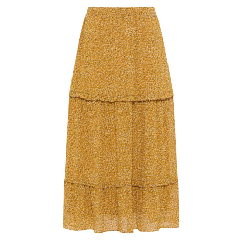 DreiMaster Vintage Sukňa  zlatá žltá / tmavozelená / fialová / biela