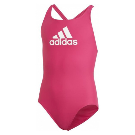 adidas YA BOS SUIT ružová - Dievčenské plavky