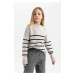 DEFACTO Girl Striped Crew Neck Knitwear Sweater