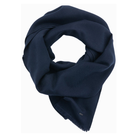 Ombre Monochrome men's scarf with tassels - navy blue