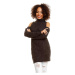 Čierny huňatý sveter s odhalenými ramenami pre dámy