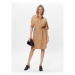 Calvin Klein Košeľové šaty Drapy K20K205246 Béžová Relaxed Fit