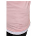 Predĺžené pánske tričko ružové O/1262