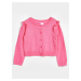 Ružový dievčenský sveter s volánikom GAP