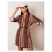 Brown patterned dress