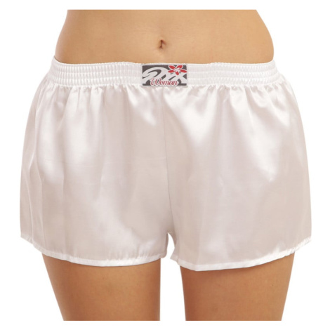 Women's boxer shorts Styx classic elastic satin white