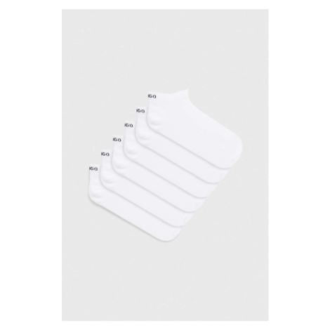 Ponožky HUGO 6-pak dámske,biela farba,50483086 Hugo Boss