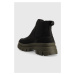 Semišové topánky chelsea Tommy Hilfiger pánske, čierna farba