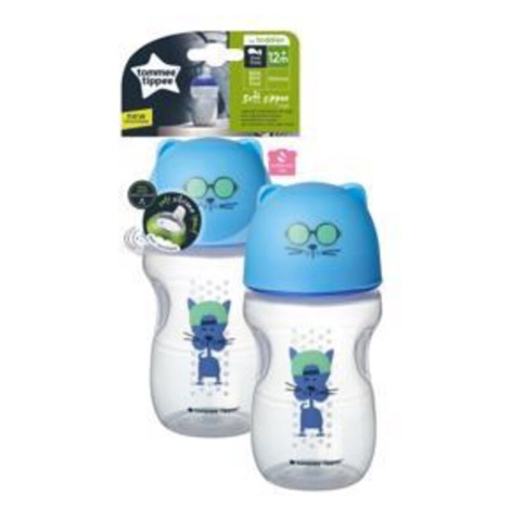 TOMMEE TIPPEE Hrnček s náustkom Soft 300ml 12m+ modrý