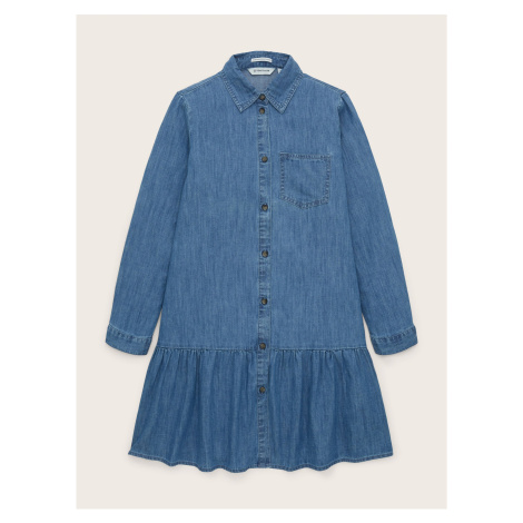 Modré dievčenské džínsové šaty Tom Tailor