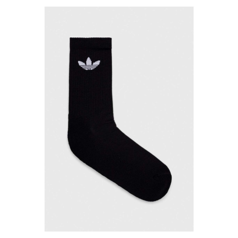 Ponožky adidas Originals 3-pak čierna farba, IJ5613