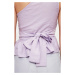 Trendyol Lilac Tie Detailed One Shoulder Blouse