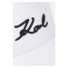 Šiltovka Karl Lagerfeld K/Signature Piping Cap White/Black