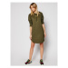 G-Star Raw Úpletové šaty Sleeve Print D19095-A613-723 Zelená Regular Fit
