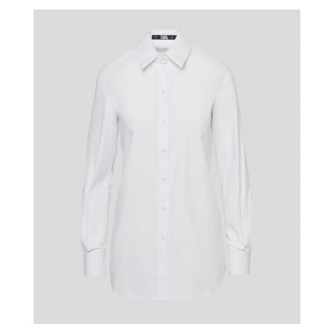 Košeľa Karl Lagerfeld Klxav Poplin Shirt Biela
