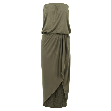 Women's Olive Bandeau Dress Urban Classics