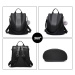 Konofactory Čierny kožený ruksak s príveskom 2v1 „Famous“ 11L