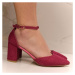 Dámske ružové trblietavé sandále JENNIE