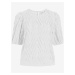 White pleated blouse with balloon sleeves VILA Plisso - Women