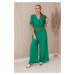 Women's set blouse + trousers - green