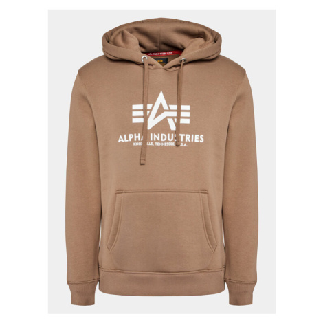 Alpha Industries Mikina Basic 178312 Hnedá Regular Fit