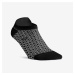 Ponožky na fitness a kardio členkové 3 páry čierno-biele s potlačou