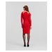 Šaty Karl Lagerfeld Cut Out Dress Červená