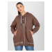 Hnedá mikina na zips RV-BL-8302.78-brown