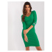 Green fitted dress with 3/4 sleeves