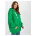 ZELENÁ DLHŠIA OVERSIZE MIKINA NA ZIPS S KAPUCŇOU EM-BL-751.70-GREEN