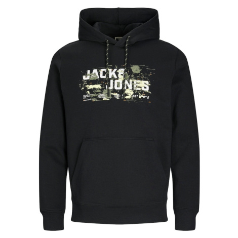 JACK & JONES Mikina 'JCOOUTDOOR'  olivová / oranžová / čierna / biela