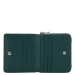 Dámska prešívaná kožená peňaženka s nitmi, malá zelená 14-1-940-0