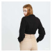 Mikina Sixth June Zip Up Crop Sweatshirt Black