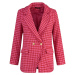 Trendyol Fuchsia Tweed Regular Lined Double Breasted Closure Woven Houndstooth Blazer Jacket