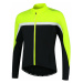 Pánsky hrejivý cyklistický dres Rogelli Course čierno-reflexne žlto-biely ROG351004