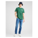 Tommy Jeans Tričko 'Essentials'  zelená / biela