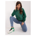 Green bomber jacket with decorative cuffs
