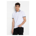 Trendyol White Slim/Slim Cut 100% Polo Neck T-shirt