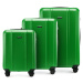 Sada 3 zelených cestovných kufrov