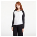 Tričko Urban Classics Ladies Contrast Raglan Longsleeve White / Black