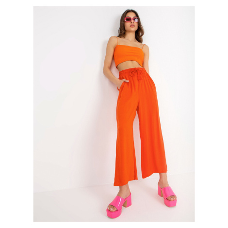 Women's orange viscose pants SUBLEVEL