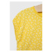 Detské bavlnené tričko United Colors of Benetton žltá farba