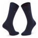 Tommy Hilfiger Súprava 2 párov vysokých pánskych ponožiek 100001495 Tmavomodrá