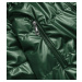 Zelená dámska lesklá bunda oversize (2021-06)