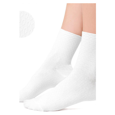 Dámské netlačící ponožky 125 bílá 35-37 Steven